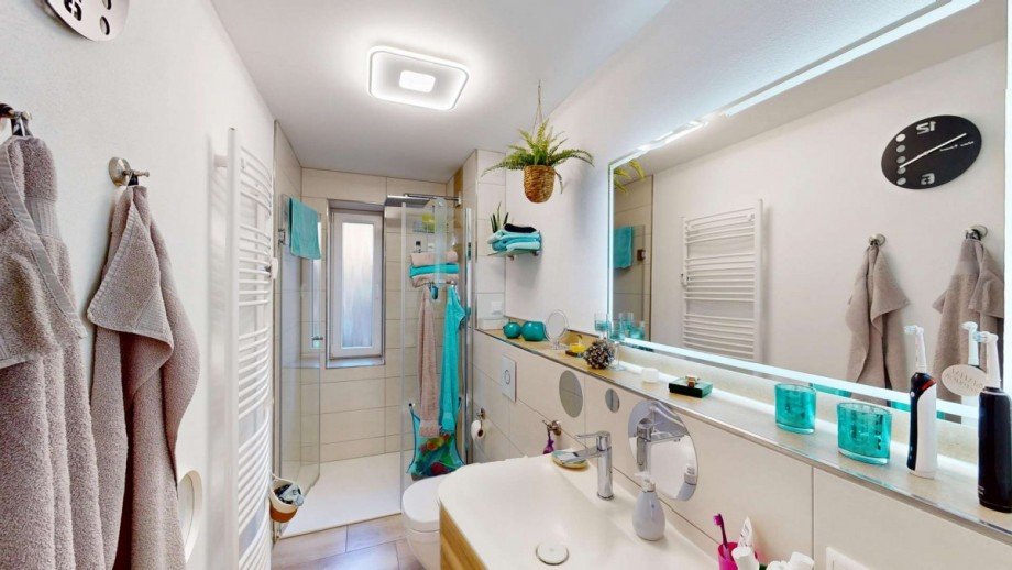 Modernes Tageslichtbad Erdgeschosswohnung Bad Eilsen