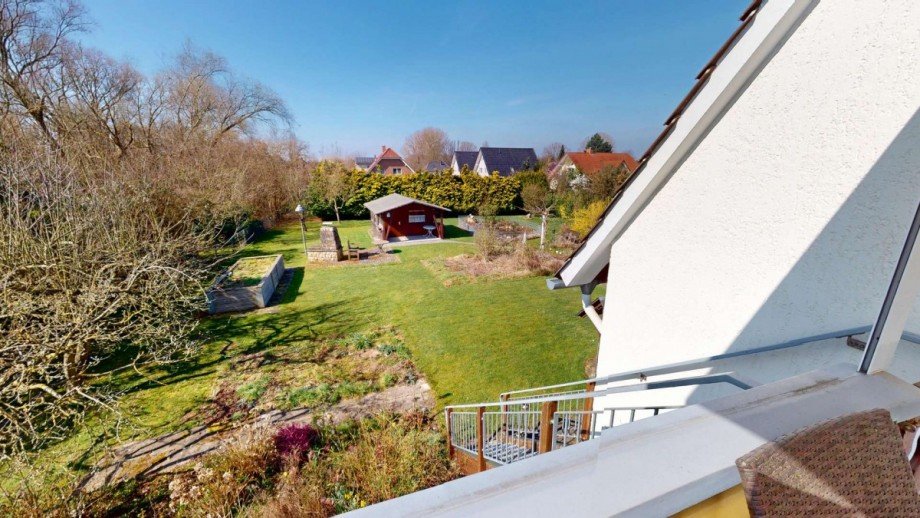 Blick in den Garten Einfamilienhaus Minden