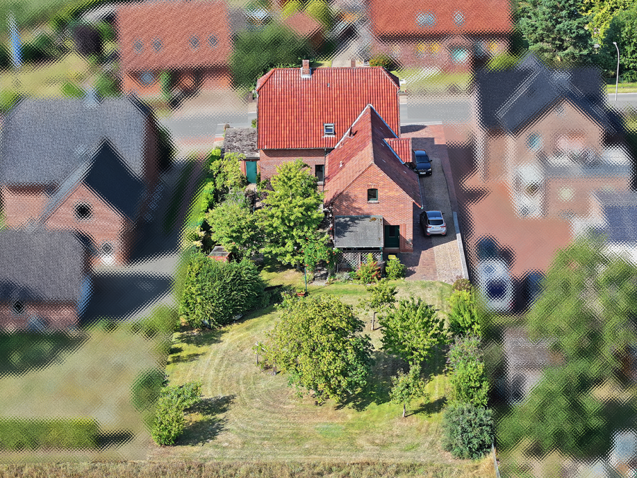 Blick vom Garten Zweifamilienhaus Petershagen