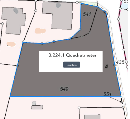 beispielhafte Grundst�cksteilung Wohngrundst�ck Minden