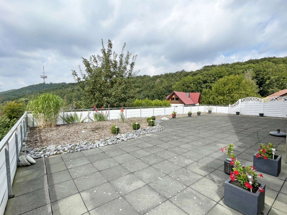Terrassenbereich Etagenwohnung Porta Westfalica