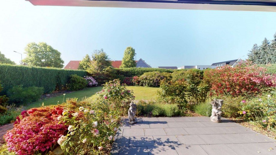 Blick in den Garten Haus Minden