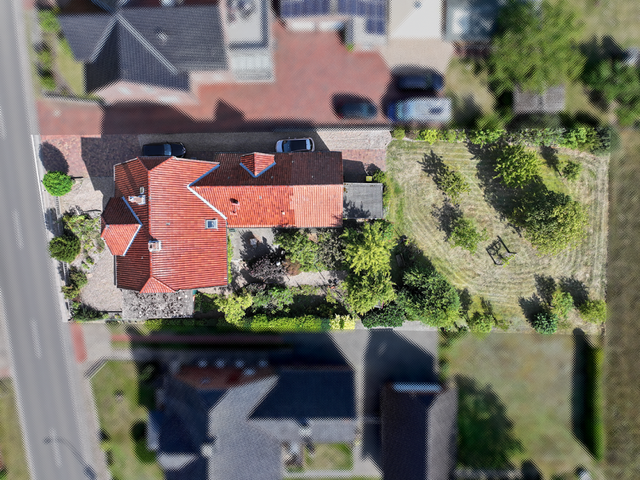 Ansicht von oben Zweifamilienhaus Petershagen