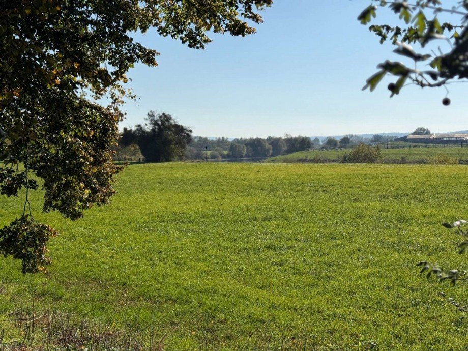 Blick �ber die Weserwiesen Zweifamilienhaus Porta Westfalica