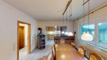 Essbereich mit Specksteinofen Charmantes Einfamilienhaus im beschaulichen D�hren