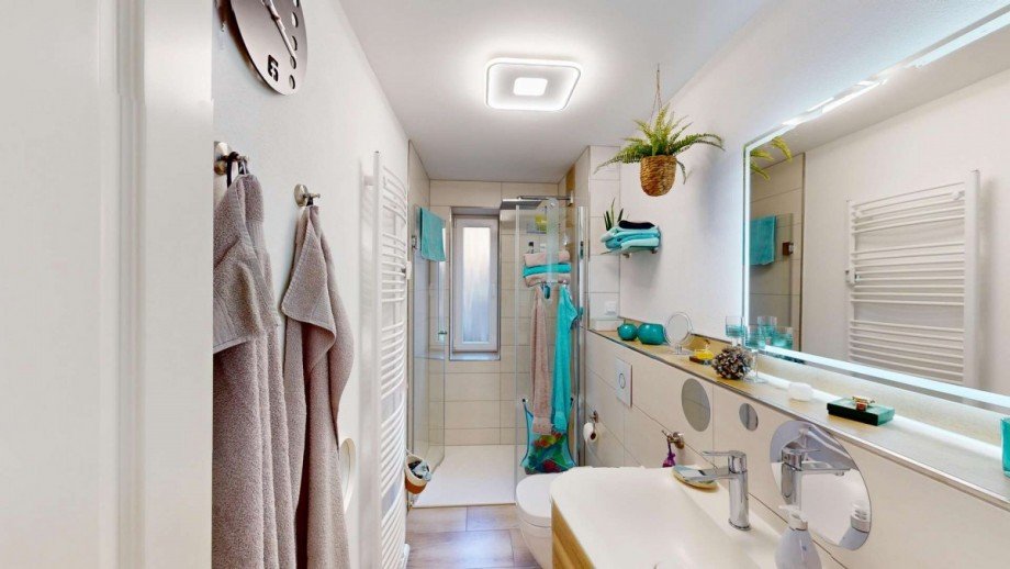 Modernes Tageslichtbad Erdgeschosswohnung Bad Eilsen