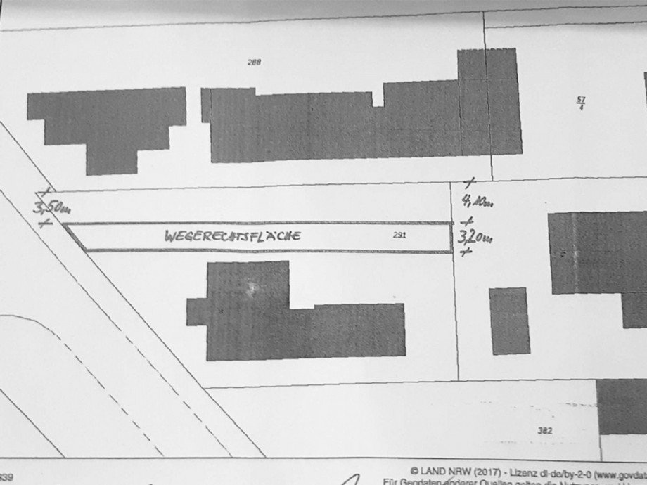 Lageplan Wegerecht Einfamilienhaus Minden / Kutenhausen
