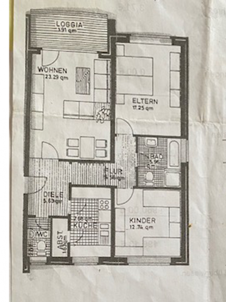Grundriss Etagenwohnung Minden