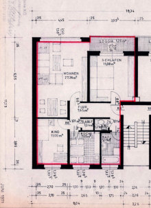 Grundriss I. OG (links) Schicke Mietwohnung in top Lage von B�ckeburg
