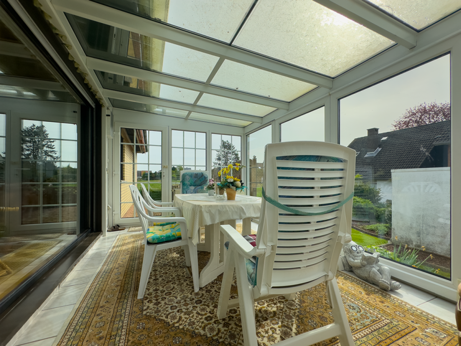 Wintergarten mit Terrassenzugang Einfamilienhaus Porta Westfalica