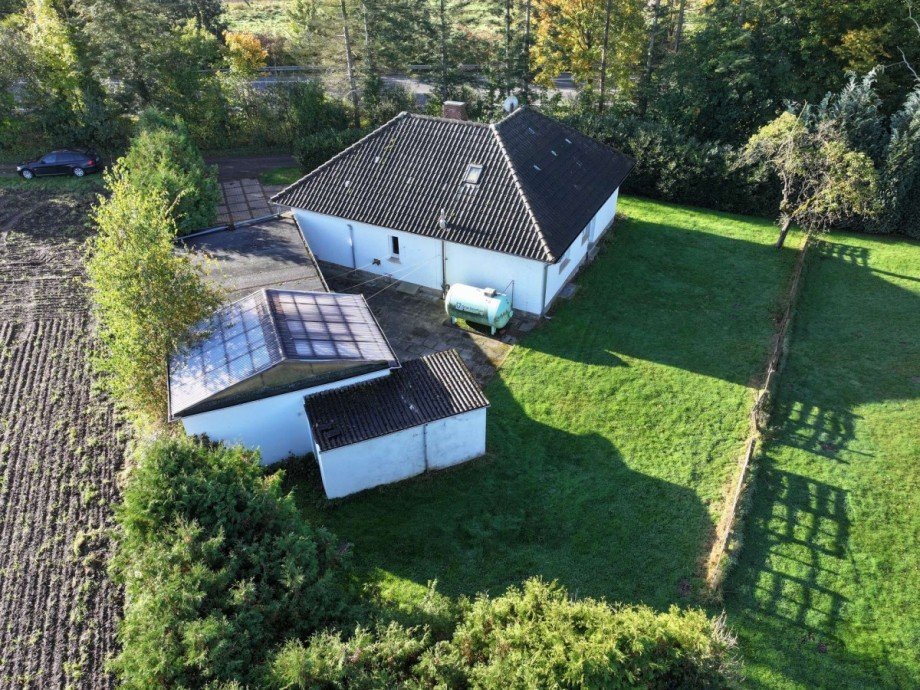 Gartenansicht Bungalow Petershagen