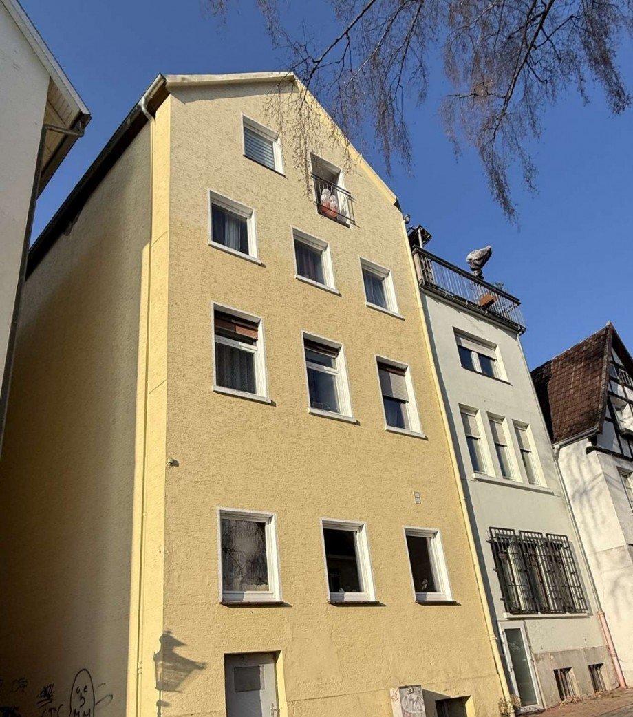 R�ckansicht Wohn- / Gesch�ftshaus Minden