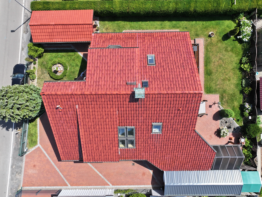 Vogelperspektive Einfamilienhaus Minden