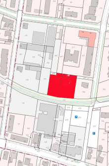 Lageplan 1 Baugrundst�ck im II. Innenstadtring - ideal f�r Bautr�ger und Investoren